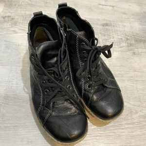 Remonte Womens Leather High Top Sneakers in Pewter/ Black US 5.5/EU 36